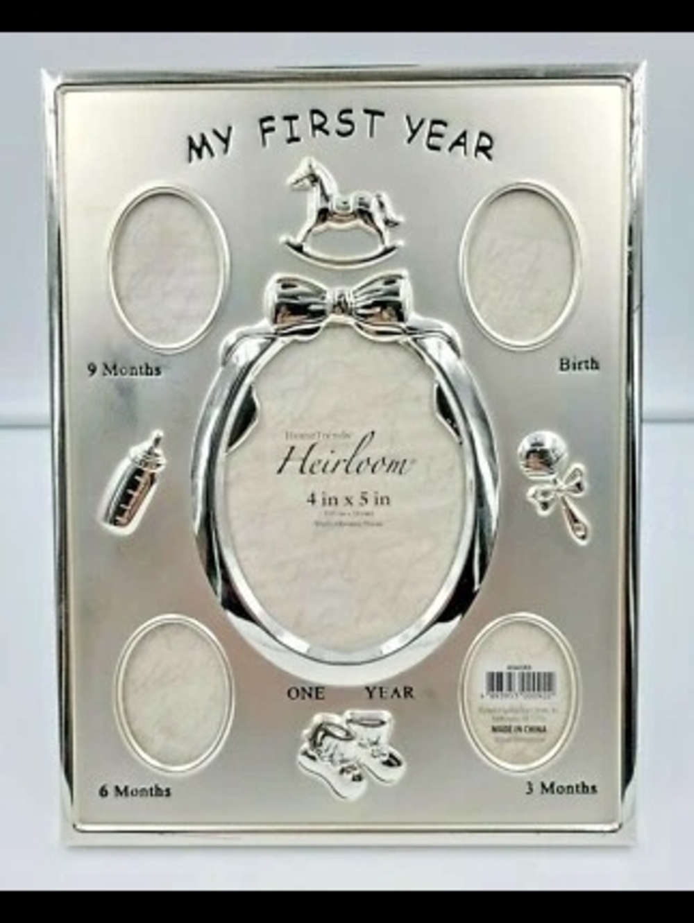 Heirloom "My First Year" Baby Photo Frame - Silver